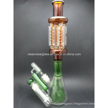 Wholesale Glass Water Pipe Glass pipe Zero X4 Detachable Quad Coil Glass Tube with Ash Catcher